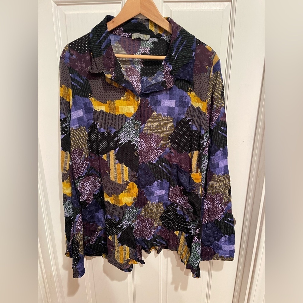 Chalet Everly Women’s Multicolor Button Down Shirt L - Picture 7 of 7